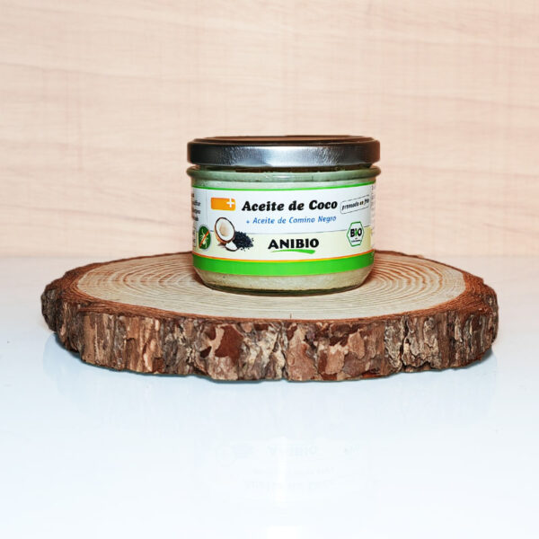 Aceite de coco para perro con comino negro Anibio biologico oh my gos