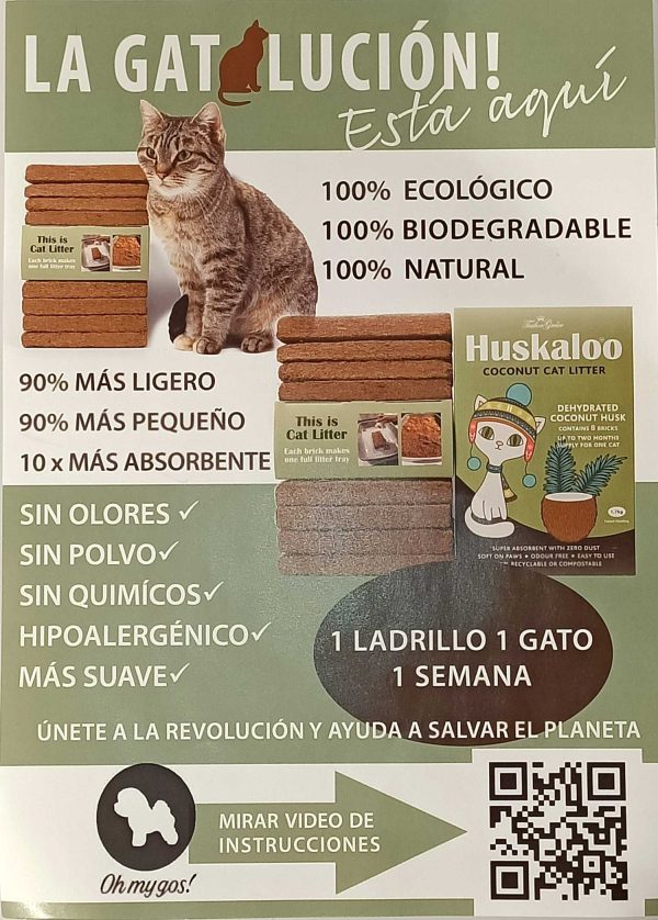 arena gato ecologica huskaloo