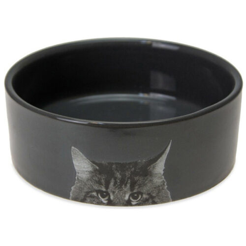 Bebedero-comedero-ceramica-gato-antracita