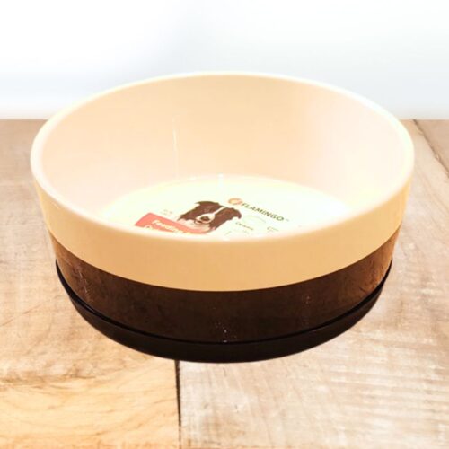 Comedero Cerámica Perro Antideslizante flamingo