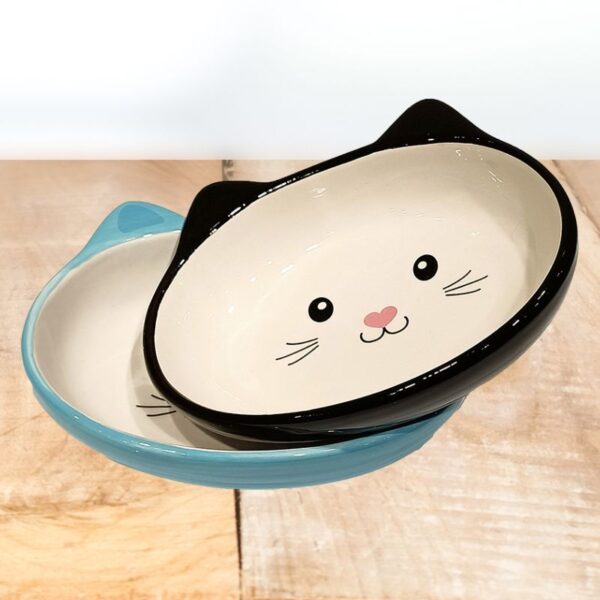 Comedero de Ceramica para Gatos - Carita oh my gos
