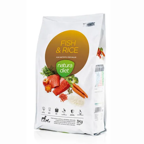 Dingonatura natura diet Fish and rice pienso perro oh my gos