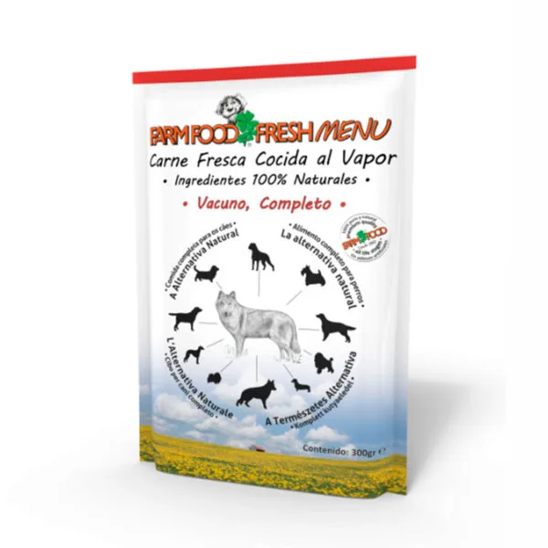 Farm food comida cocinada para perro vacuno completo ohmygosweb