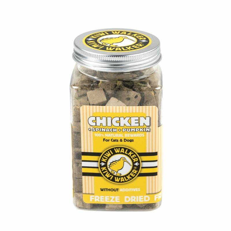 Kiwi walker higado de pollo-espinacas-calabaza-oh-my-gos