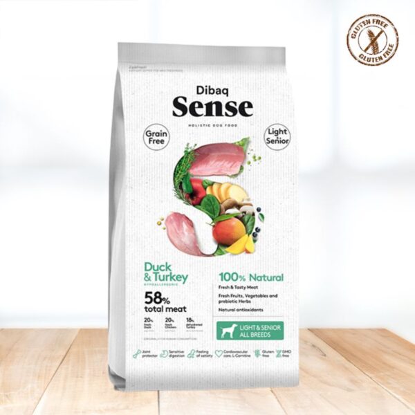 Pienso Dibaq Sense LIGHT SENIOR Pato Pavo Pollo