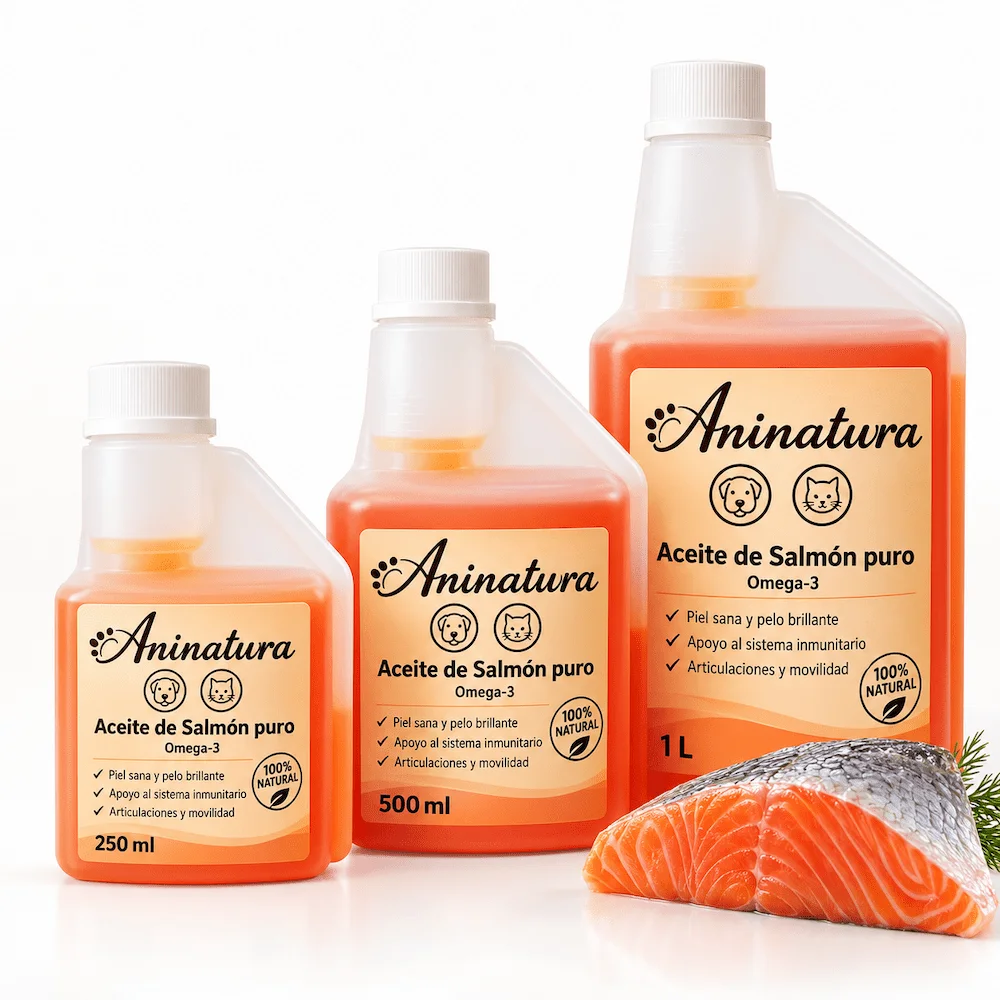 Aceite de Salmon para perro y gato Aninatura barato en oh my gos