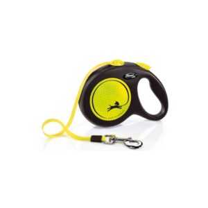 correa flexi perro fluo
