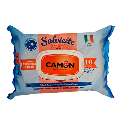 Toallitas Clorhexidina Perros y Gatos Camon 40uds