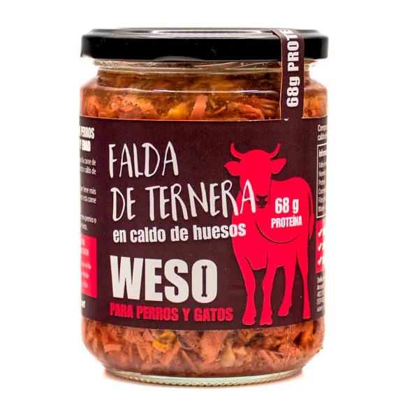 caldo para perros con ternera weso