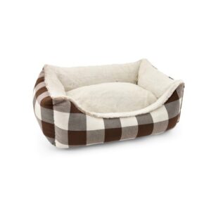 Cama para Perro Invierno - Cuadros Marrones