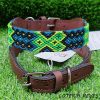 Brillante Collar Mexicano Perro Artesanal Medium 34-48cm - Imagen 8
