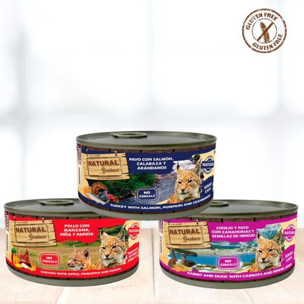 Natural Greatness comida humeda gatos completa 185g ohmygosweb.com