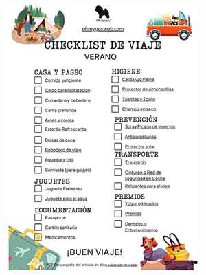 checklist viajar con perro en verano descarga el checklist para preparar tu maleta