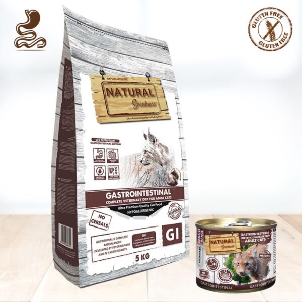 Natural Greatness Gastrointestinal Gatos Pienso y Lata