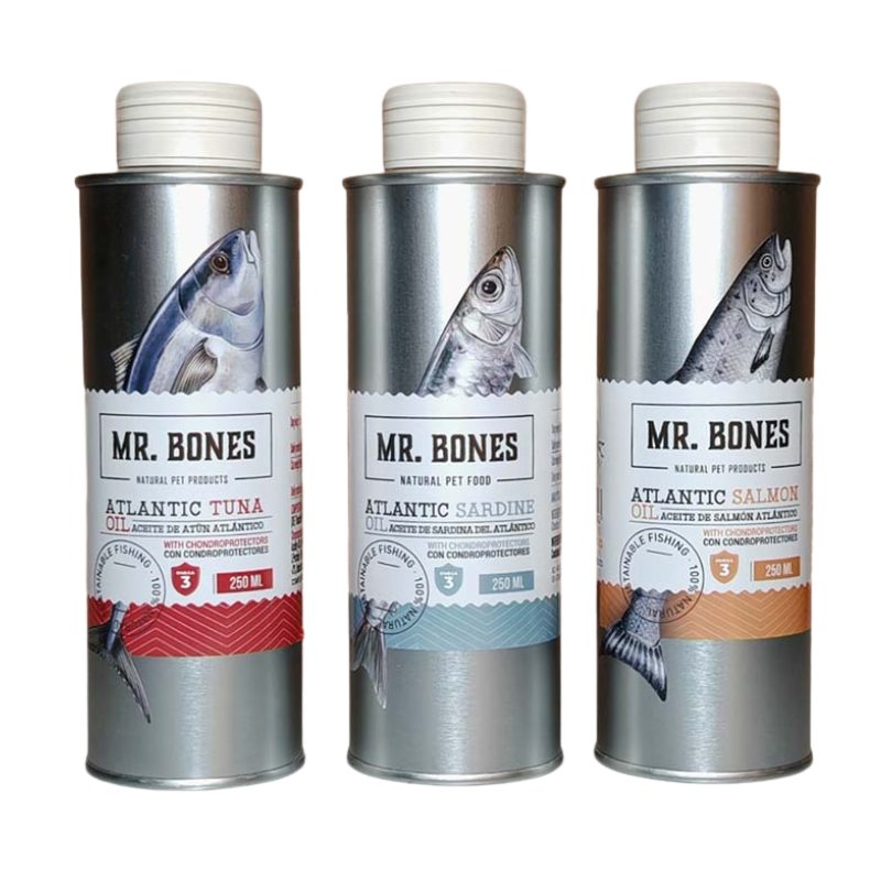 aceite de pescado para gatos y perros mr bones
