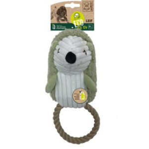 M-PETS Erizo peluche tira y afloja de juguete ecologico LEIF peluche perro ohmygosweb.com