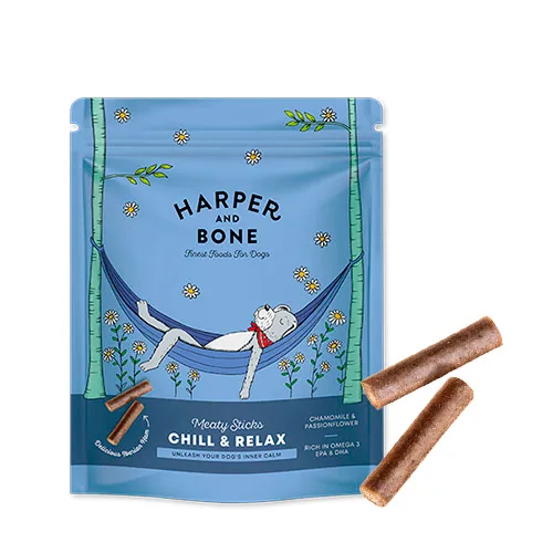 snack chill and relax harper and bone camomila y pasiflora para perro oh my gos
