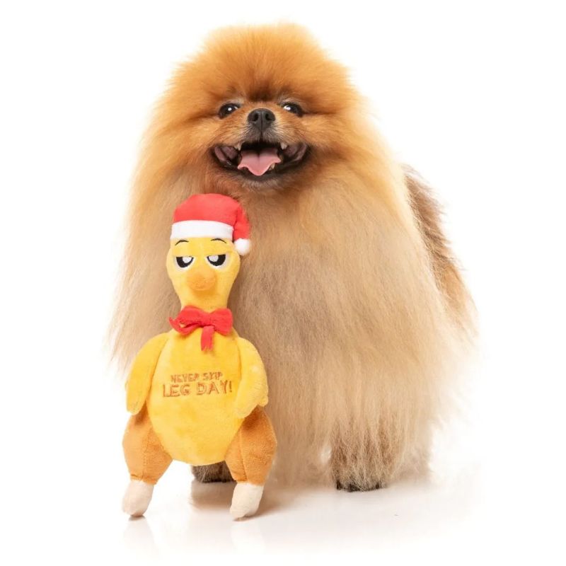 Pollo de Peluche para perro FuzzYard amarillo pomerania