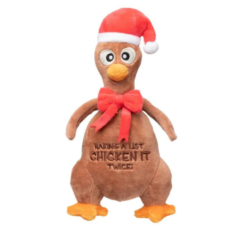 Pollo de Peluche para perro FuzzYard marron