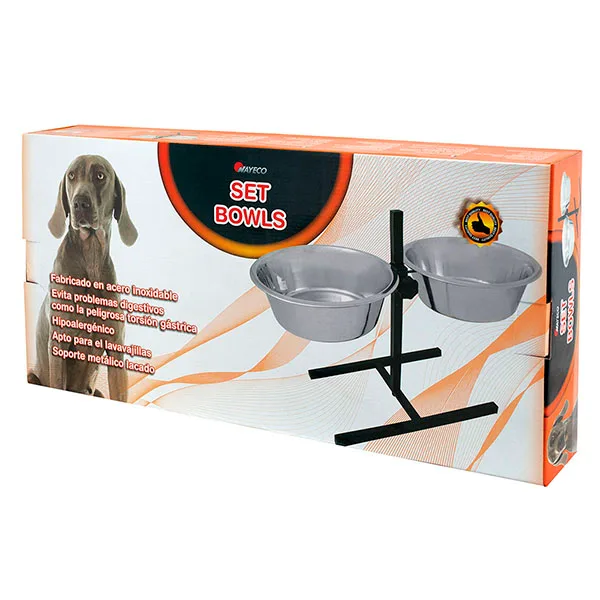 nayeco set-bowls-comederos elevados para perros grandes comedero Regulable para perro oh my gos