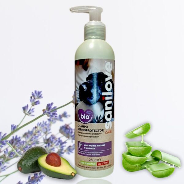 Champu Dermoprotector sanilove para perros-con dermatitis ohmygosweb-