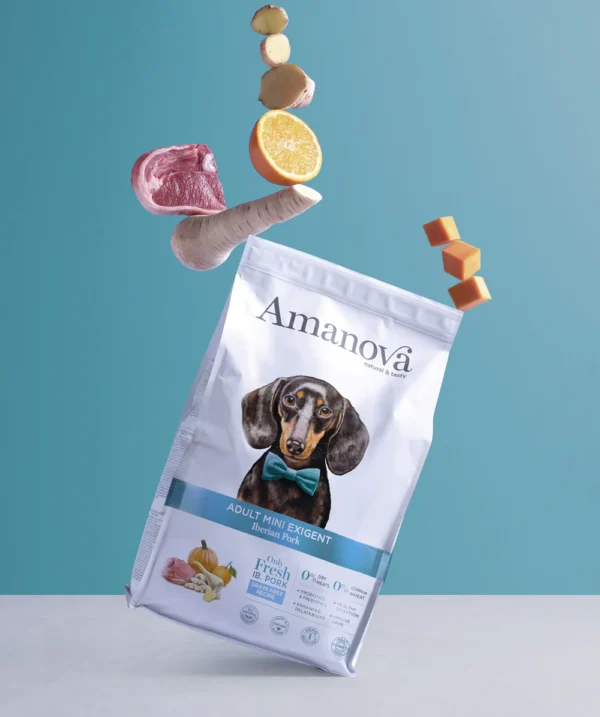 amanova perro pienso ADULT MINI EXIGENT-CERDO IBERICO GRAIN FREE ohmygosweb.com