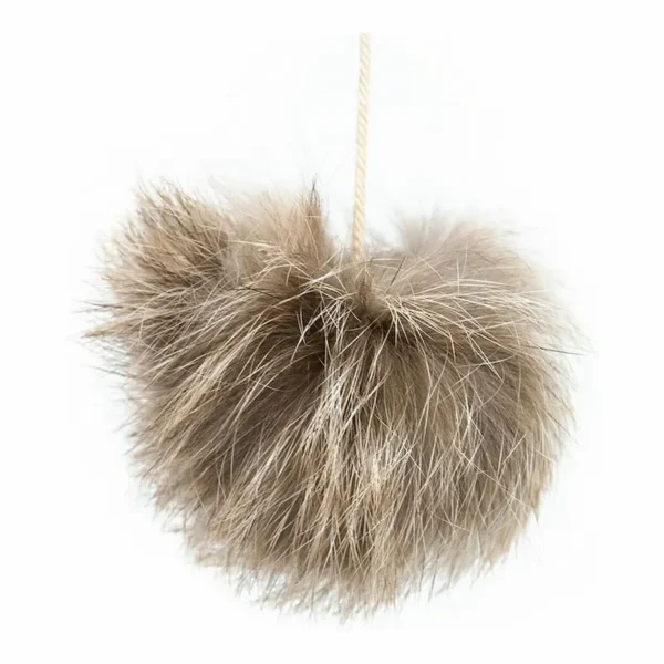 caña para gatos gloria pompon pelo natural conejo juguete ecologico ohmygosweb.com