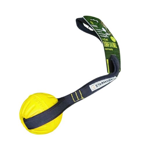 pelota con asa para perro muy resistente starmark ohmygosweb.com
