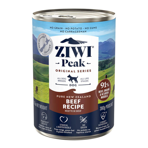 ziwi peak comida humeda perro TERNERA 390g