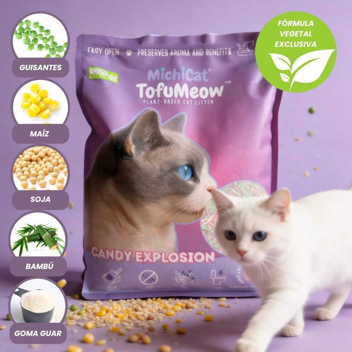 Arena de Tufu Michicat Tofumeow candy compra online en oh my gos
